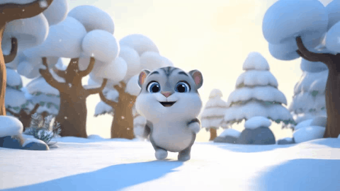 Snow leopard veo3.gif