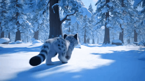 Snow leopard veo3.gif